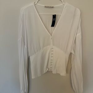 Abercrombie Linen Top NWT